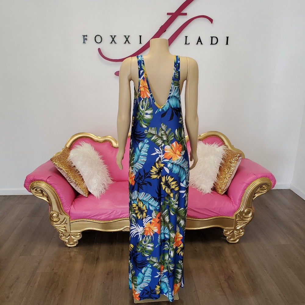 Tropical print maxi dress - Picture 3 of 3